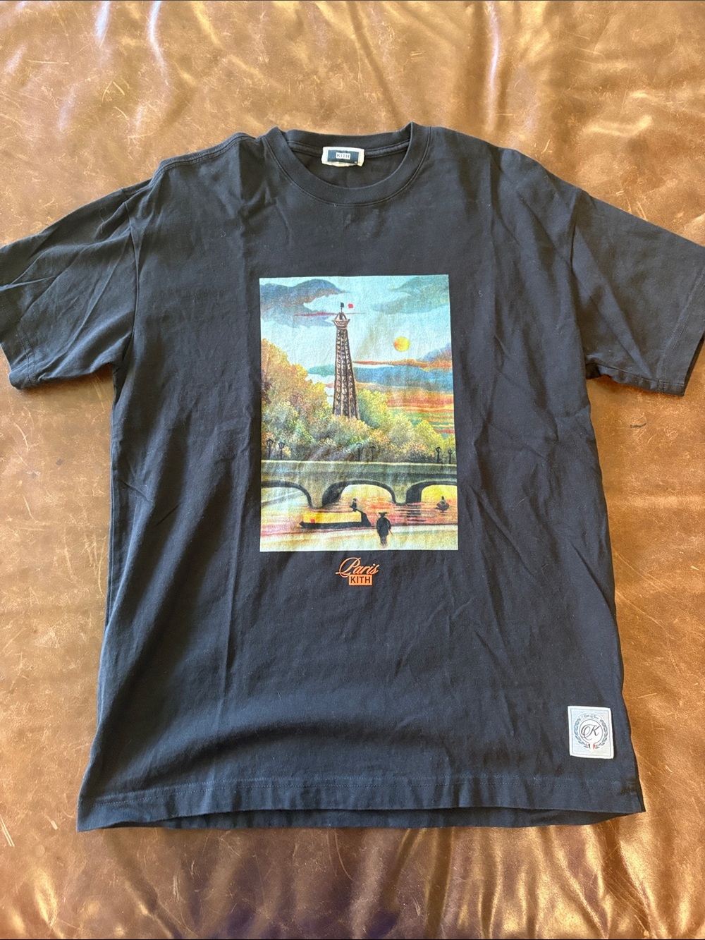 Kith Black Paris Landscape Graphic Tee